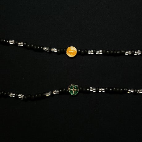 JOHN SOFIA Big S Beads Necklace (Black/Silver)｜ジョンソフィア ビッグS ビーズネックレス（ブラック/シルバー）