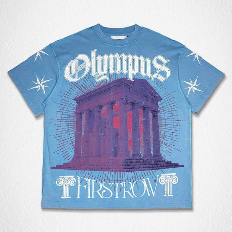 FIRST ROW GODS AND MORTALS OLYMPUS DOMAIN TEE (Light Blue)｜ファーストロウ ゴッズ アンド モータルズ ティー（ライトブルー）
