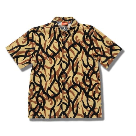 Cookman Work Shirts Short Sleeve Light Tribal Camo (Beige)｜クックマン ワークシャツ ショートスリーブ ライトトライバルカモ（ベージュ）