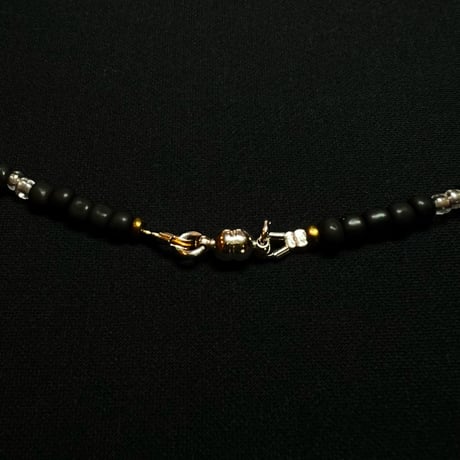 JOHN SOFIA Jesus Cross Beads Necklace (Black/Silver)｜ジョンソフィア ジーザス クロスビーズネックレス（ブラック/シルバー）