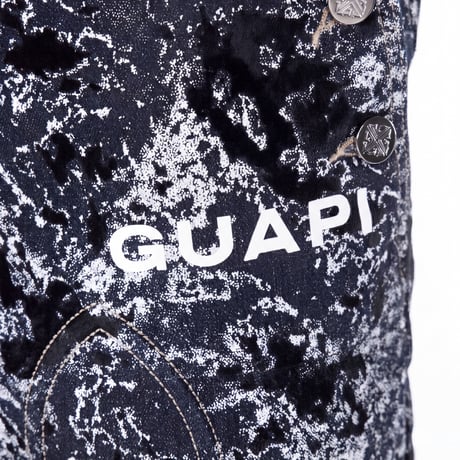 GUAPI Obsidian Black Laser Velvet Shorts (Obsidian Black) | グアピ オブシディアン ブラック レーザー ベルベット ショーツ（ブラック）