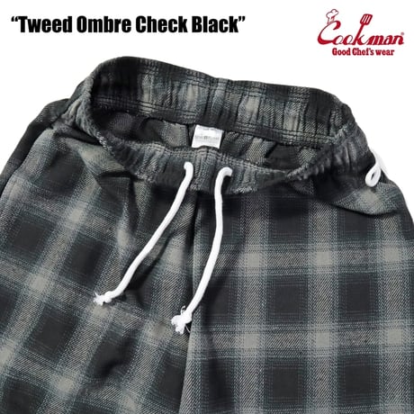 Cookman Chef Pants Tweed Ombre Check (Black)｜クックマン ツイード オンブレチェック シェフパンツ（ブラック）