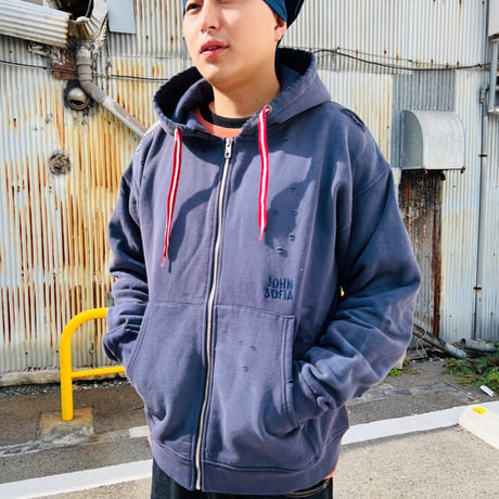 JOHN SOFIA Border Tube Beanie (Black&Blue)｜ジョンソフィア ボーダー チューブ ビーニー（ブラック＆ブルー）