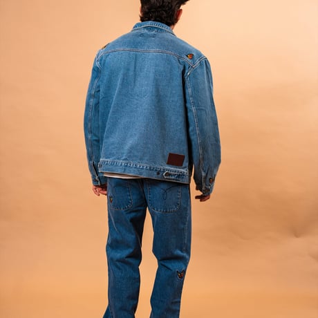 FELT Butterfly Garden Denim Jacket (Washed Denim)｜フェルト バタフライガーデン デニムジャケット（ウォッシュドデニム）