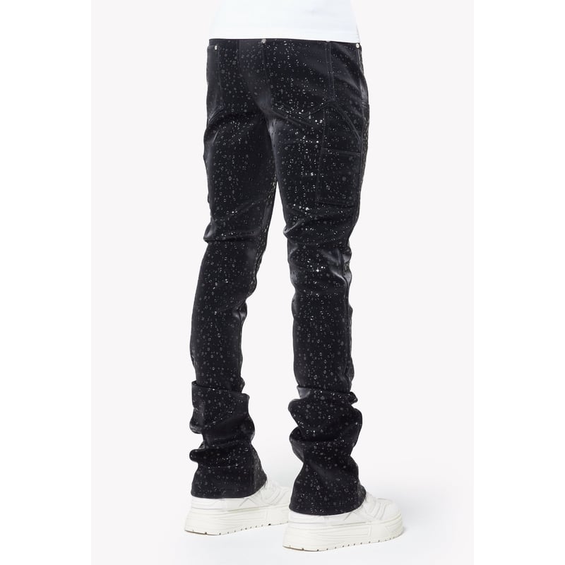 OBSIDIAN オブシディアン　レインパンツ　ブラック　XL GUAPI Obsidian Black Raindrop Leather Pant (Bla