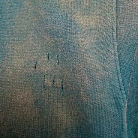 JOHN SOFIA DAMAGEREPAIR FULL-ZIP HOODIE (GREEN)｜ジョンソフィア ダメージリペア フルジップ フーディー（グリーン）