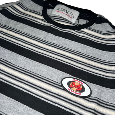 JOHN SOFIA Reverse Side Border Tee (Indigo, Black)｜ジョンソフィア リバースサイド ボーダーTシャツ（インディゴ/ブラック）