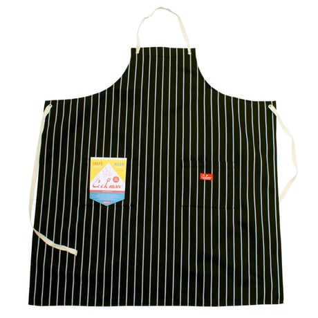 Cookman Long Apron Stripe (Black)｜クックマン ロングエプロン ストライプ（ブラック）
