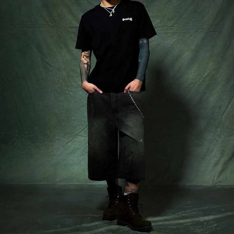 SUPPLIER Royal Cross Rhinestone Baggy Denim Sho