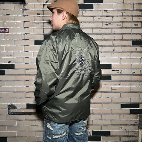 ATTACK ORIGINAL “Angel” & “Compass” Coach Jacket (O.D)｜アタックオリジナル エンジェル＆コンパス コーチジャケット（オリーブドラブ）