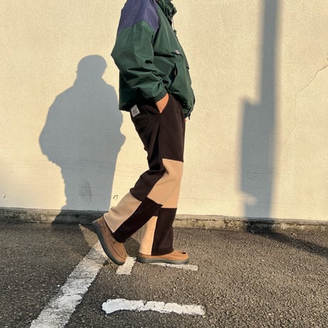 JOHN SOFIA After Zone Panels Fleece Trousers (Black/Beige)｜ジョンソフィア アフターゾーン パネルズ フリーストラウザーズ