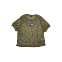JOHN SOFIA Icon Badge Mesh S/S Tee (Olive/Blue)｜ジョンソフィア アイコンバッジ メッシュショートスリーブTシャツ（オリーブ/ブルー）
