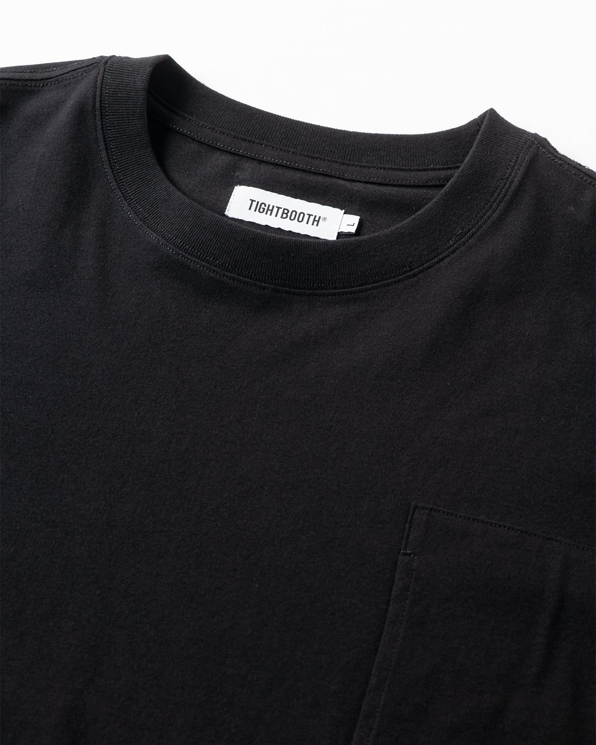 TIGHTBOOTH LABEL LOGO L/S T-SHIRT (Black)｜タイトブー