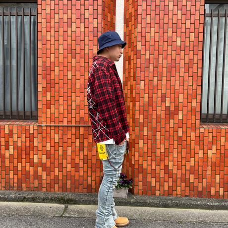 REVENGE EMBSPIDER FLANNEL (RED)｜リベンジ EMBスパイダー フランネル（レッド）