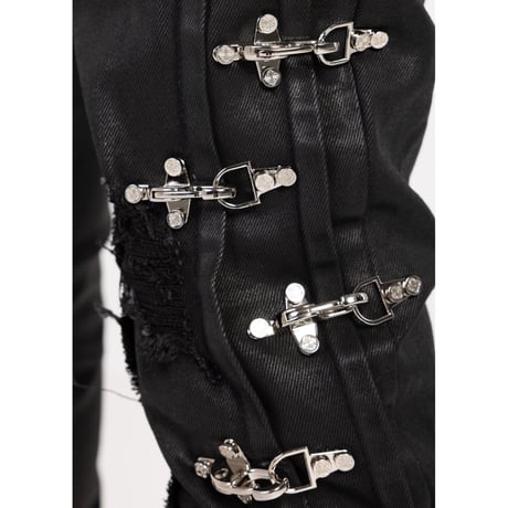 GUAPI Obsidian Black Aviation Clasp Denim (Black)｜グアピ オブシディアン ブラック アビエーション クラスプ デニム（ブラック）