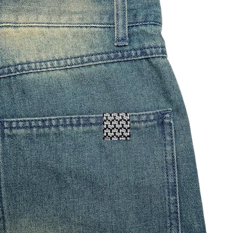 ADG SCRIPT OVER DYE JEANS (INDIGO/BEG)｜エーディージー スクリプト オーバーダイ ジーンズ（インディゴ/ベージュ）