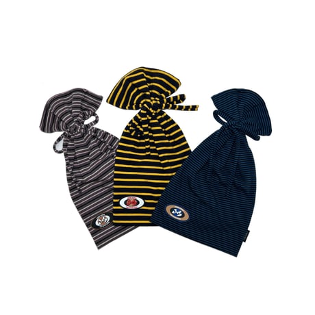JOHN SOFIA Border Tube Beanie (Gray&BlackWhitePink)｜ジョンソフィア ボーダー チューブ ビーニー（グレー＆ブラック・ホワイト・ピンク）