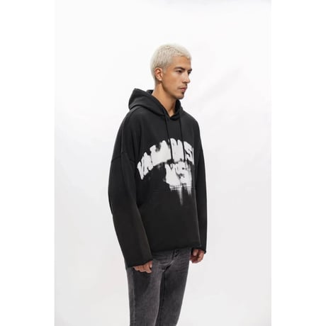 VALABASAS FIFTH VINTAGE BLACK HOODY (VINTAGE BLACK SPRAY) | ヴァラバサスフィフスビンテージブラックフーディー (ビンテージブラックスプレー)