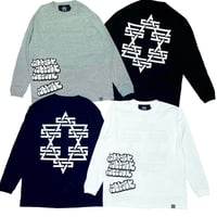 ATTACK ORIGINAL 4 Attack & Hexagram LS Tee (Wht, Gry, Nvy, Blk)｜アタックオリジナル 4アタック＆ヘキサグラム ロングスリーブT