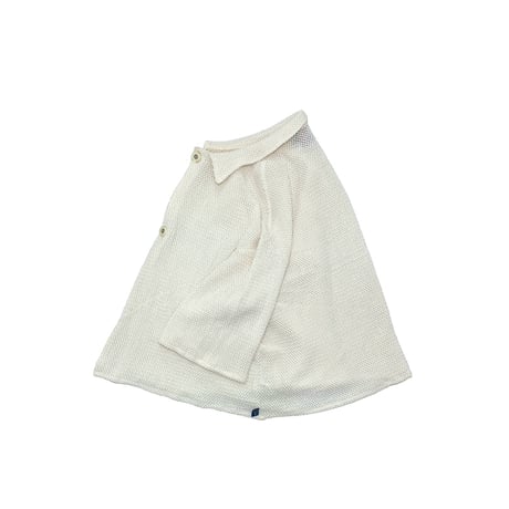 JOHN SOFIA Popcorn Knit Shirt (Off White)｜ジョンソフィア ポップコーンニット シャツ（オフホワイト）