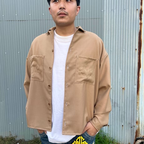 JOHN SOFIA Fleur Longsleeve Shirts (Camel)｜ジョンソフィア フルール ロングスリーブシャツ（キャメル）