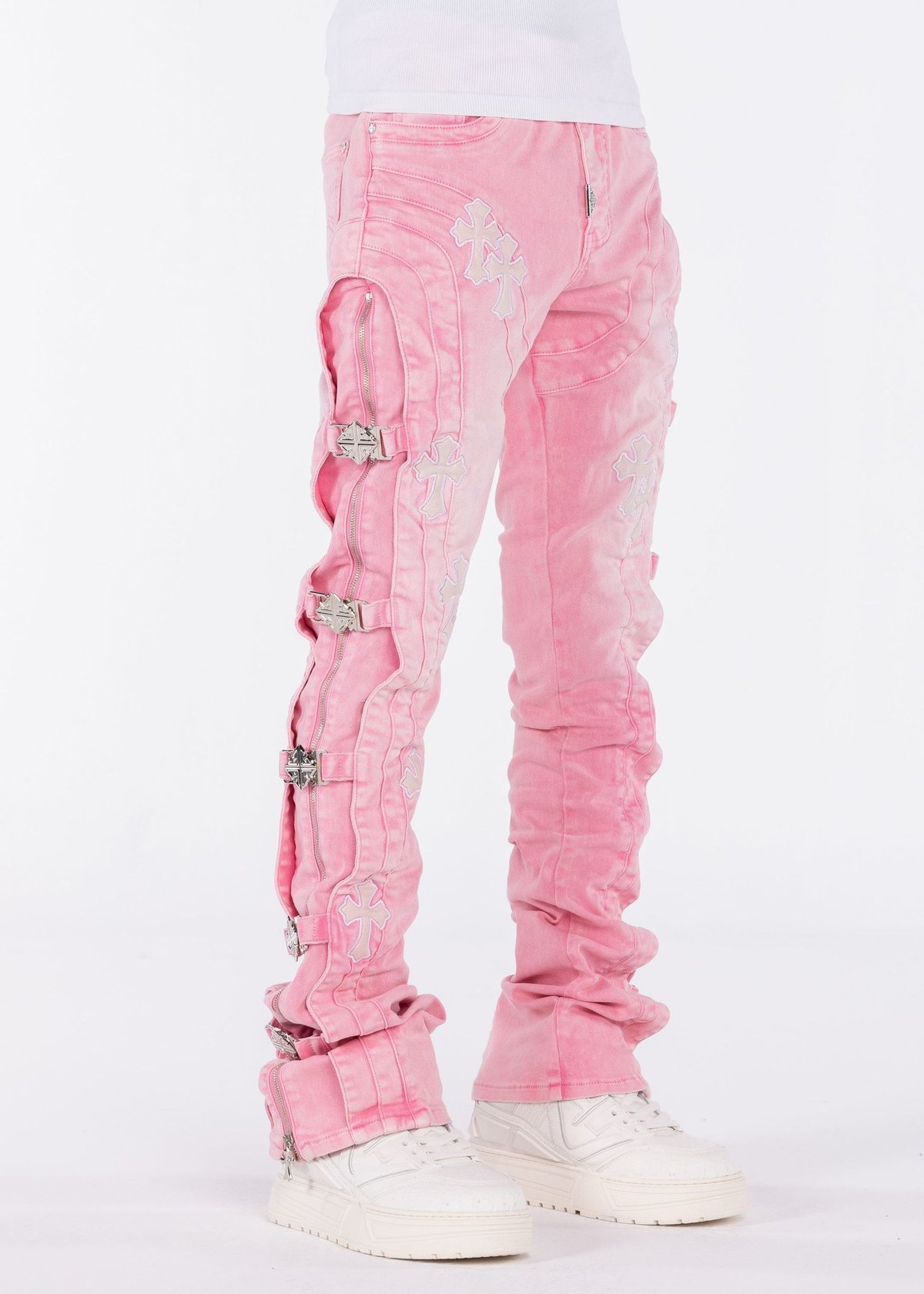 GUAPI French Rose Cross Buckle Denim (French Ro