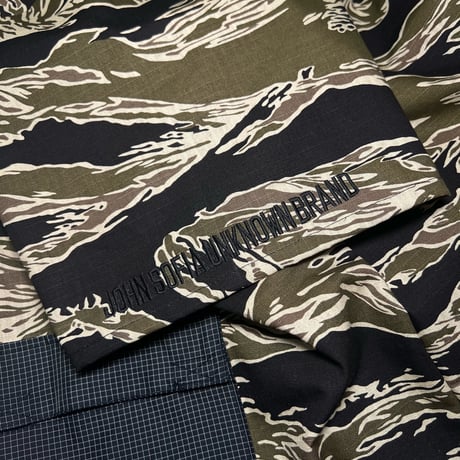 JOHN SOFIA RIPSTOP TACTICAL SHIRT (TIGER CAMO)｜ジョンソフィア リップストップ タクティカル シャツ（タイガーカモ）