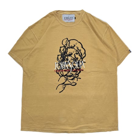 JOHN SOFIA Acid Spoon Garment Dye Tee (Lt Green, Yellow)｜ジョンソフィア アシッドスプーン ガーメントダイT（ライトグリーン/イエロー）