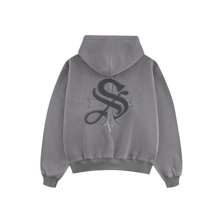 SUPPLIER Cross Zip Hoodie V2 “New Silhouette” (Grey)｜サプライヤー クロス ジップフーディー V2 “ニューシルエット” (グレー）