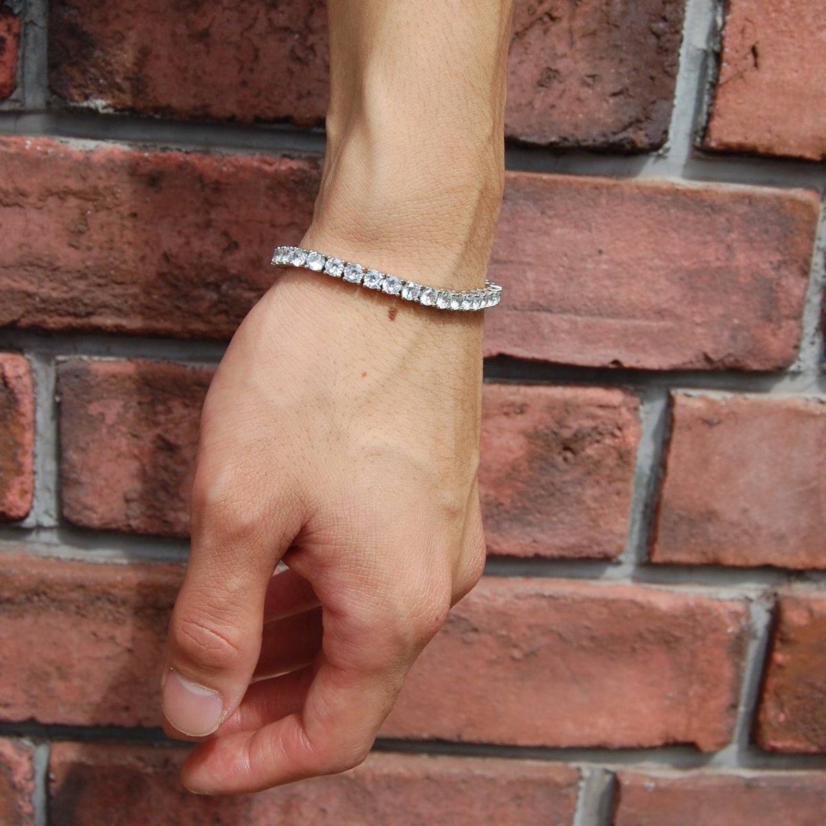 ole Only CZ Diamond 4mm Tennis Chain Bracelet