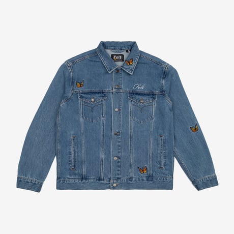 FELT Butterfly Garden Denim Jacket (Washed Denim)｜フェルト バタフライガーデン デニムジャケット（ウォッシュドデニム）