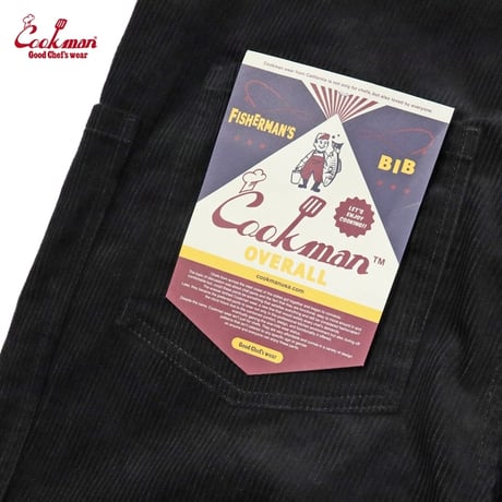 Cookman Fisherman's Bib Overall Corduroy (Black)｜クックマン フィッシャーマンズ ビブオーバーオール コーデュロイ（ブラック）