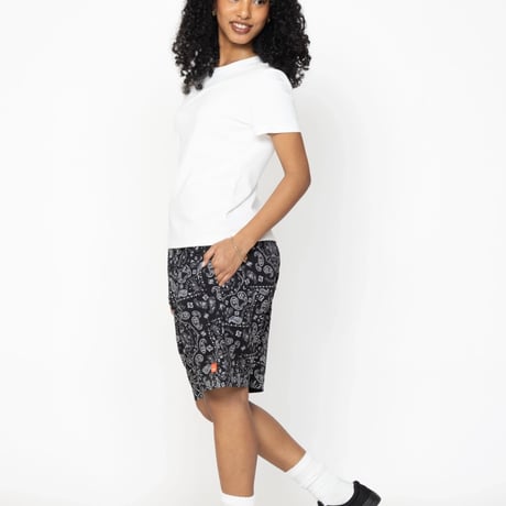 Cookman Chef Pants Short Light Paisley (Black)｜クックマン シェフパンツ ショート ライトペイズリー（ブラック）
