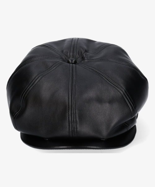 KANGOL FAUX LEATHER CAP (BLACK) | Attack Store