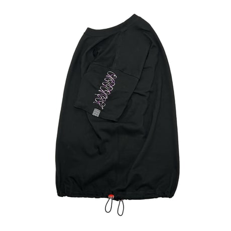 ADG SCRIPT DRAWCORD TEE (BLK)｜エーディージー スクリプト ドローコード ティーシャツ（ブラック）