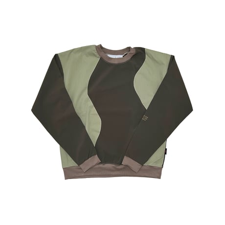 JOHN SOFIA Earth Wave Crewneck (Army6/6)｜ジョンソフィア アースウェーブ クルーネック（アーミー6/6）