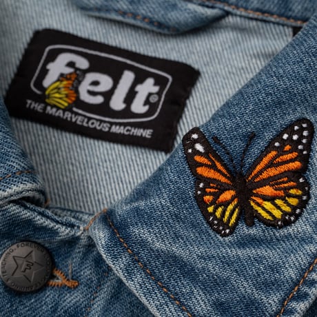 FELT Butterfly Garden Denim Jacket (Washed Denim)｜フェルト バタフライガーデン デニムジャケット（ウォッシュドデニム）