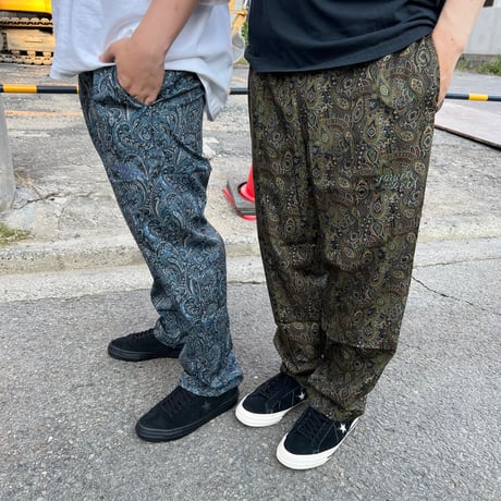 JOHN SOFIA Moonlight Dancehall Easy Pant (Sea Blue)｜ジョンソフィア ムーンライト ダンスホール イージーパンツ（シーブルー）