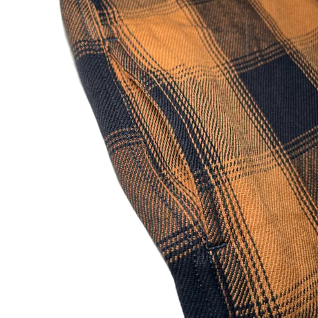 ATTACK ORIGINAL Heavy Flannel Hooded Shirt (Brick)｜アタックオリジナル ヘビーフランネル フーデッドシャツ（ブリック）