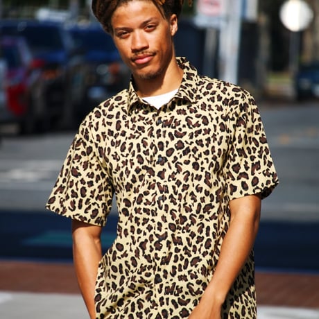 Cookman Work Shirts Short Sleeve Light Leopard (Beige)｜クックマン ワークシャツ ショートスリーブ ライト レオパード（ベージュ）
