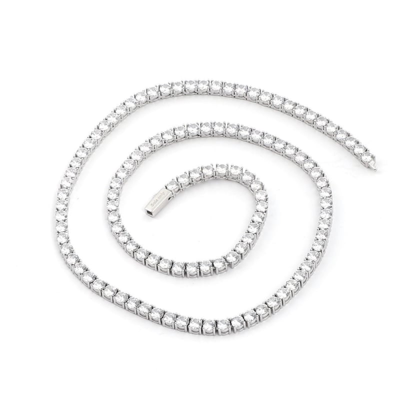 ole Only CZ Diamond 4mm Tennis Chain Necklace