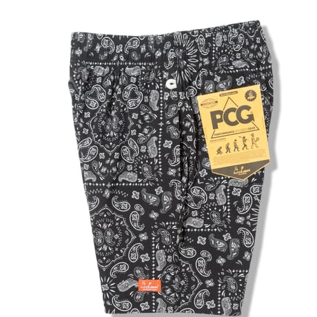 Cookman Chef Pants Short Light Paisley (Black)｜クックマン シェフパンツ ショート ライトペイズリー（ブラック）