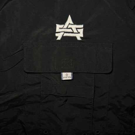 AFC PFG “AS Logo” Custom S/S Shirts (BLACK)｜アタックフィッシングクラブ ピーエフジー “エーエス ロゴ” カスタム ショートスリーブ シャツ (ブラック)