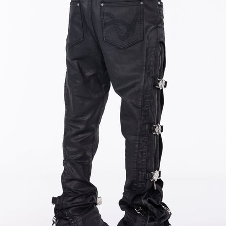 GUAPI All Black Cross Buckle Denim (ALL Black) | グアピ オールブラック クロスバックル デニム（オールブラック）