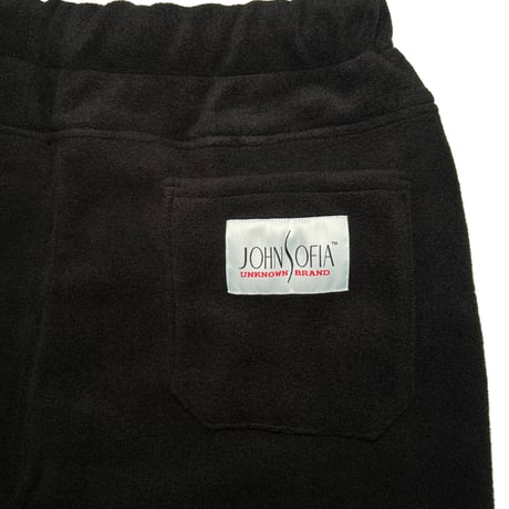 JOHN SOFIA Paneled High-Grade Fleece Pants (Black/Mocha)｜ジョンソフィア パネルド ハイグレード フリースパンツ（ブラック/モカ）