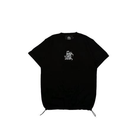 ADG Tagging Drawcord Tee (Blk)｜ADG タギング ドローコードTシャツ（ブラック）