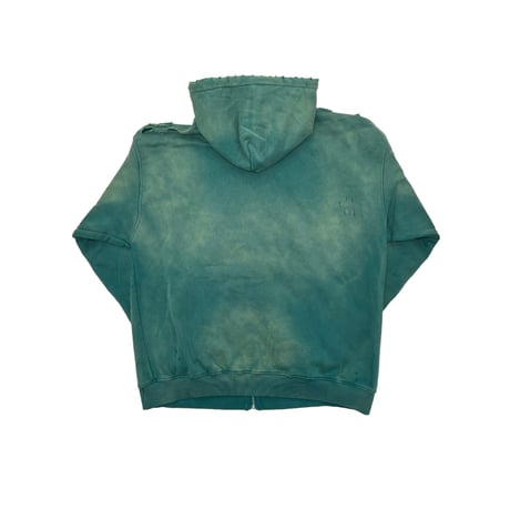 JOHN SOFIA DAMAGEREPAIR FULL-ZIP HOODIE (GREEN)｜ジョンソフィア ダメージリペア フルジップ フーディー（グリーン）