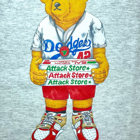 ATTACK ORIGINAL “Mookie” BEAR TEE by INTERBREED (ASH)｜アタックオリジナル “ムーキー” ベアー ティー by インターブリード（アッシュ）