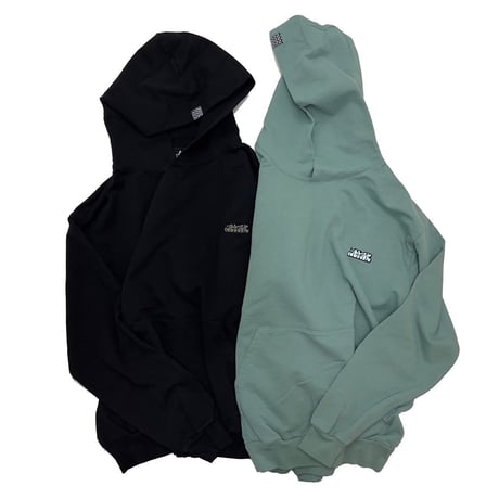 SLOW UP Garment Dyed French Terry Hoodie (Green, Black)｜スロウアップ ガーメントダイ フレンチテリー フーディー（グリーン/ブラック）