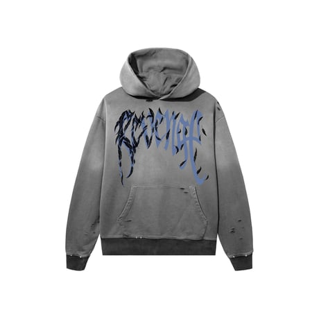 REVENGE×JUICE WRLD DOVE DISTRESSED TREATED HOODIE (GREY/WHITE)｜リベンジ ×ジュース・ワールド  フーディー（グレー／ホワイト）